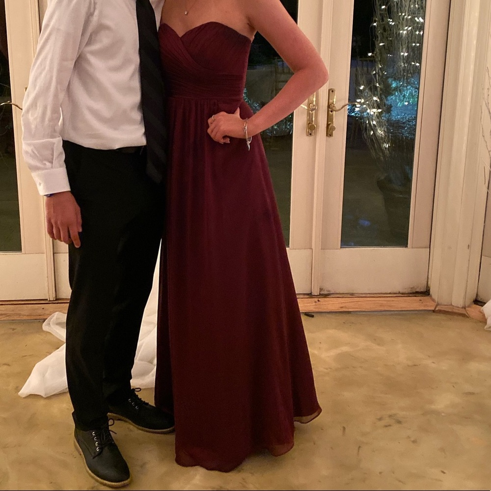 Burgundy prom/bridesmaid dress